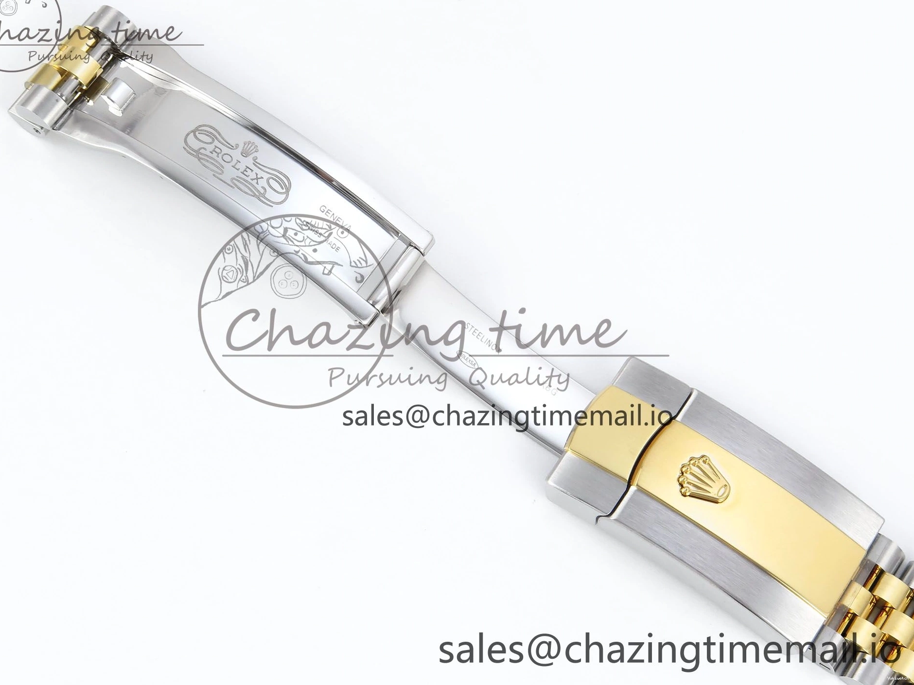 Best Stick YG 126233 EWEF SS on Textured Jubilee A3235 Bracelet 36 Marker YG Edition DateJust Dial 0510